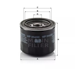 WP 914/80 MANN-FILTER alyvos filtras TOYOTA CAMRY 2.0TD, COROLLA 1.8D/2.0D