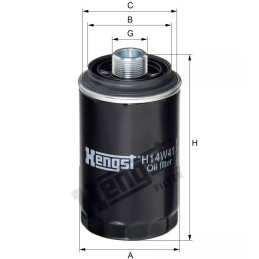 H14W41 Hengst alyvos filtras