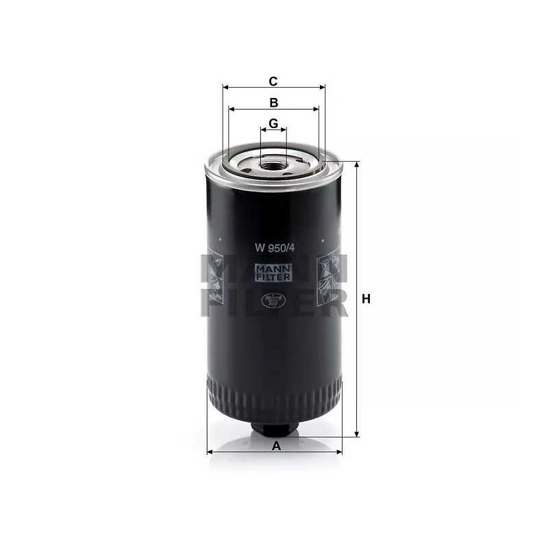 W 950/4 MANN-FILTER ALYVOS FILTRAS VW 2.4D