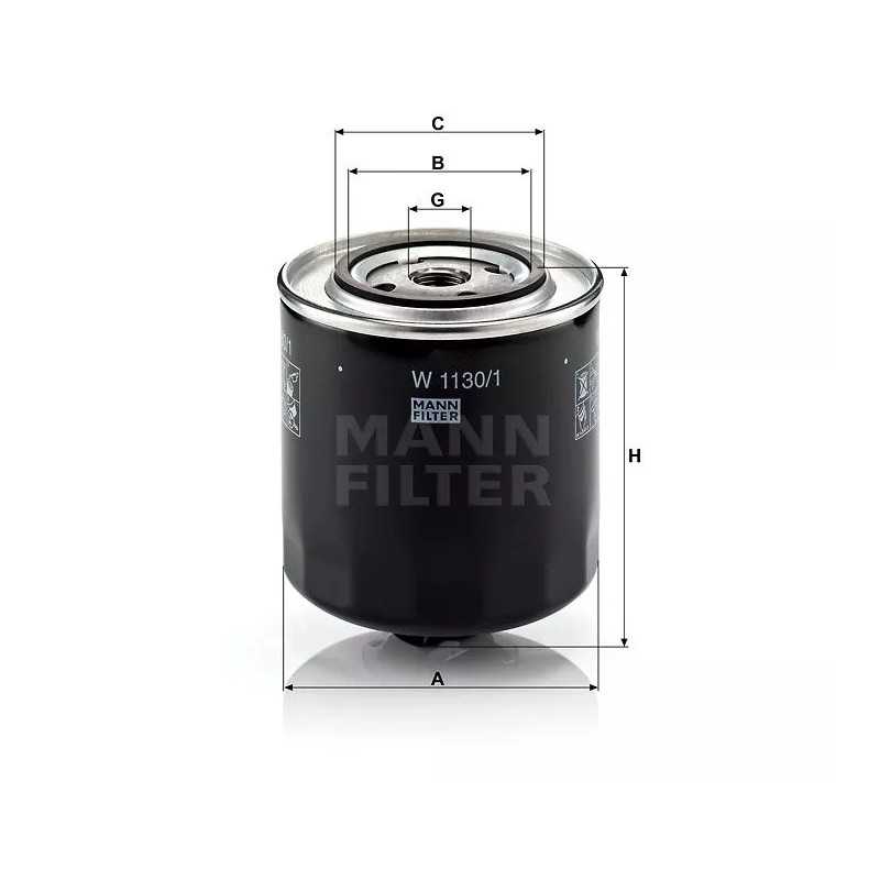 W1130/1 MANN alyvos filtras