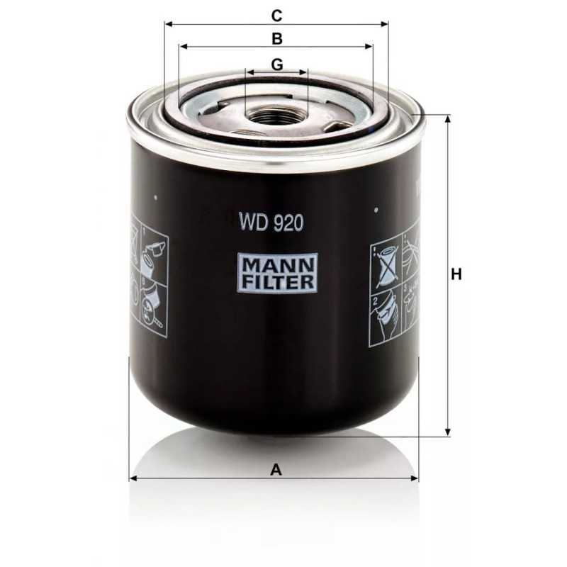 WD 920 MANN-FILTER alyvos filtras