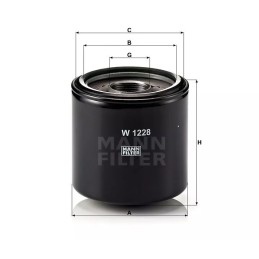 W 1228 MANN-FILTER alyvos filtras