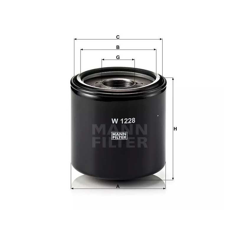 W 1228 MANN-FILTER alyvos filtras
