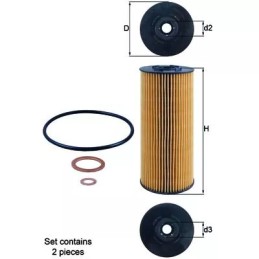 OX137D1/S KNECHT alyvos filtras