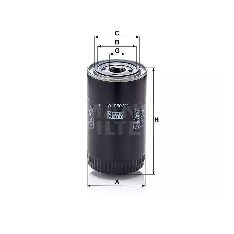 W950/41 MANN alyvos filtras