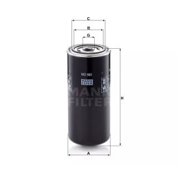 WD 962 MANN-FILTER VOLVO alyvos filtras