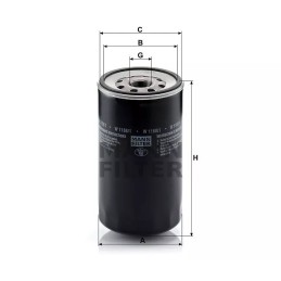 W 1168/1 MANN-FILTER alyvos filtras