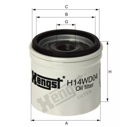 H14WD04 Hengst alyvos filtras