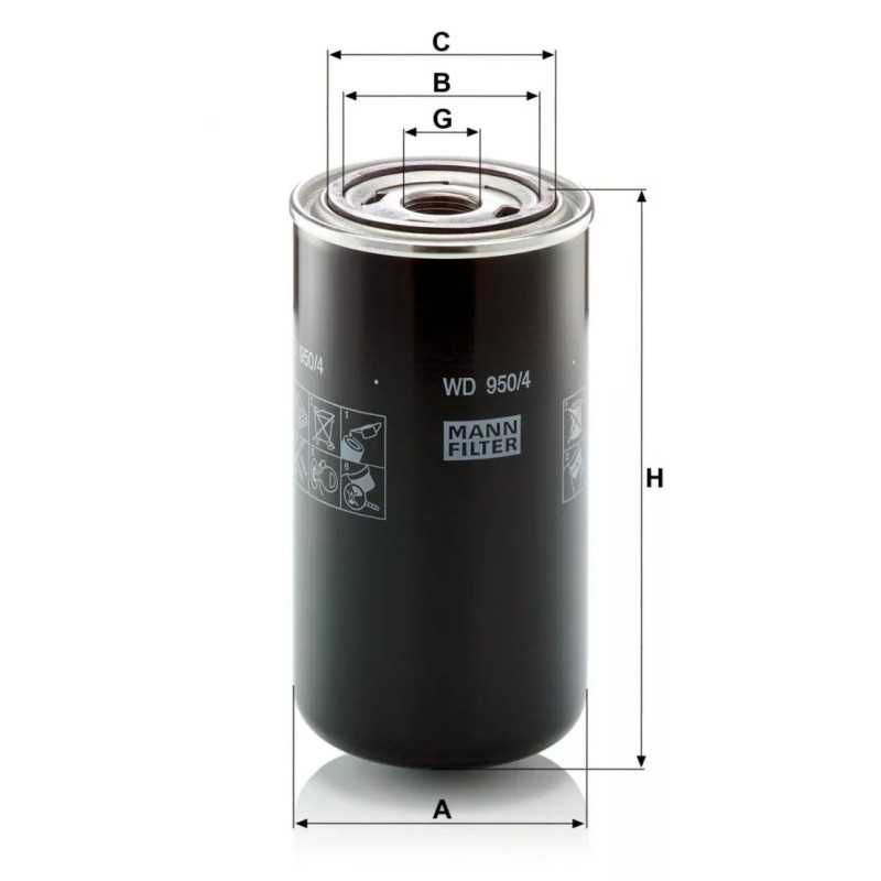 WD 950/4 MANN-FILTER alyvos filtras automatinei pavarų dėžei