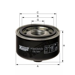H300W09 Hengst alyvos filtras