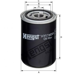 HY17WD01 Hengst alyvos filtras