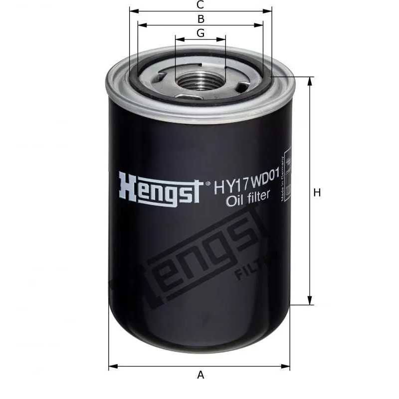 HY17WD01 Hengst alyvos filtras