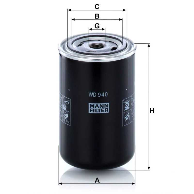 WD 940 MANN-FILTER alyvos filtras automatinei pavarų dėžei