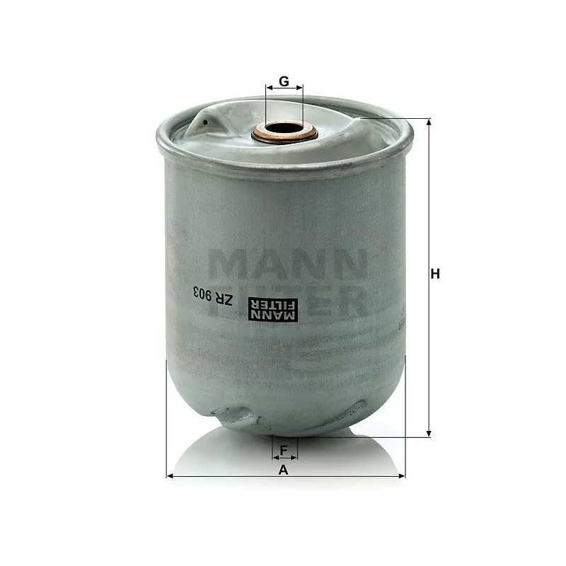 ZR903X MANN-FILTER alyvos filtras DAF 95-SER 97-02