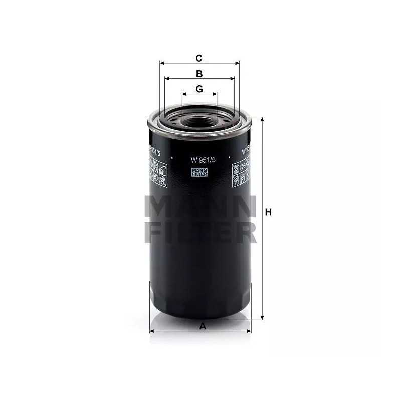W 951/5 MANN-FILTER alyvos filtras STEYR