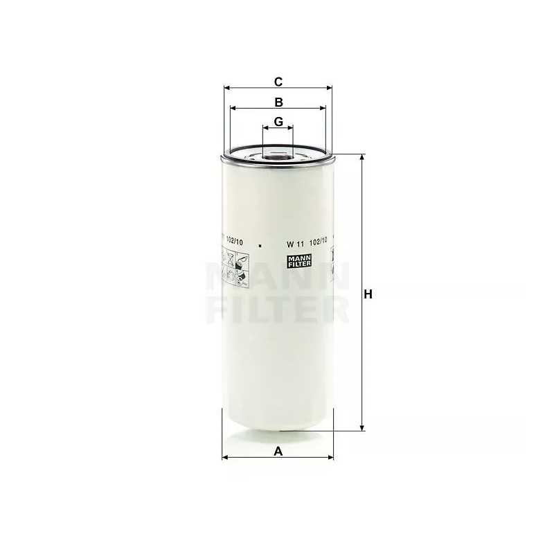 W11102/10 Mann alyvos filtras