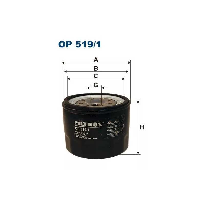 OP 519/1 FILTRON alyvos filtras