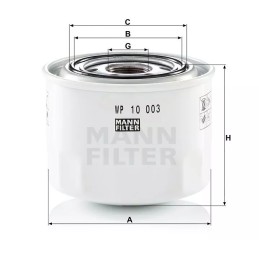 WP10003 MANN alyvos filtras