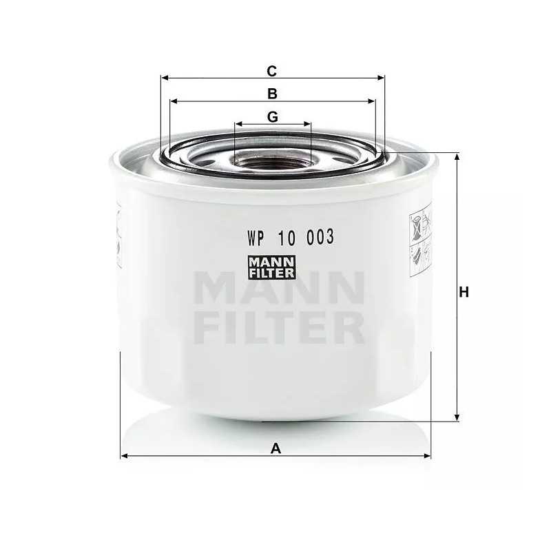 WP10003 MANN alyvos filtras
