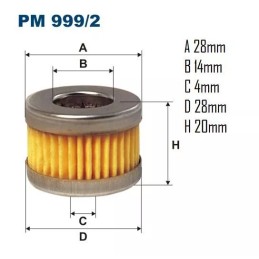 PM 999/2 FILTRON Automobilių dujų įrenginiai