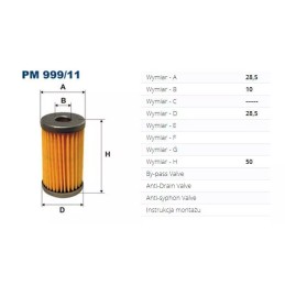 PM 999/11 FILTRON Automobilių dujų įrenginiai