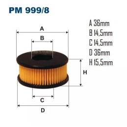 PM 999/8 FILTRON Automobilių dujų įrenginiai