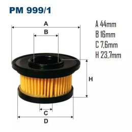 PM 999/1 FILTRON Automobilių dujų įrenginiai