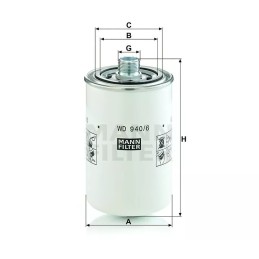 WD940/6 MANN filtro pavarų dėžės filtras
