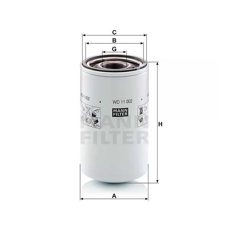 WD11002 Mann hidraulinis filtras