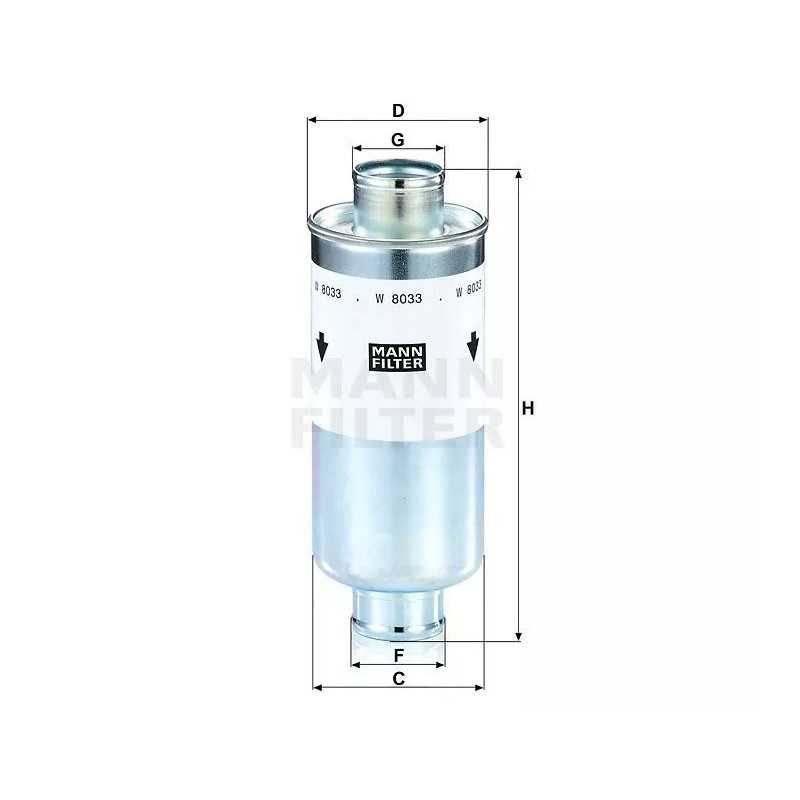 W8033 MANN hidraulinis filtras