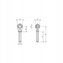 Pakabos galvutės galas fi 25 4 l270 m36x3 dešinė