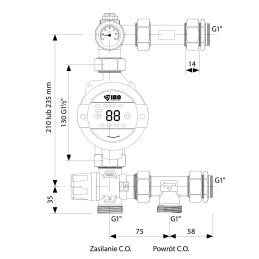 IBO GP MIX T [235 mm] Siurblių grupės skirstytuvas