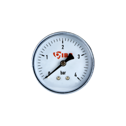 1/4 colio ašinis manometras, 60 mm skersmens, 0 ÷ 4 bar