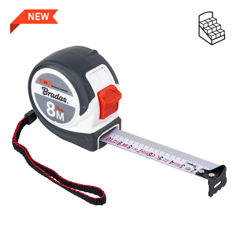 8 m / 25 mm matavimo juosta -DIY-MTWLS15-0825/KD