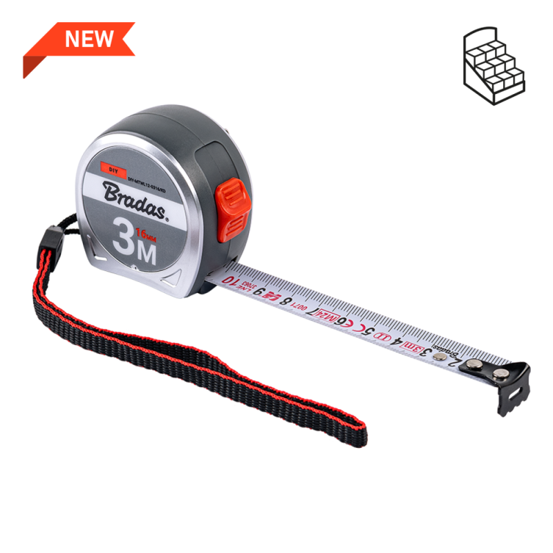 3 m / 16 mm matavimo juosta -DIY-MTWL12-0316/KD