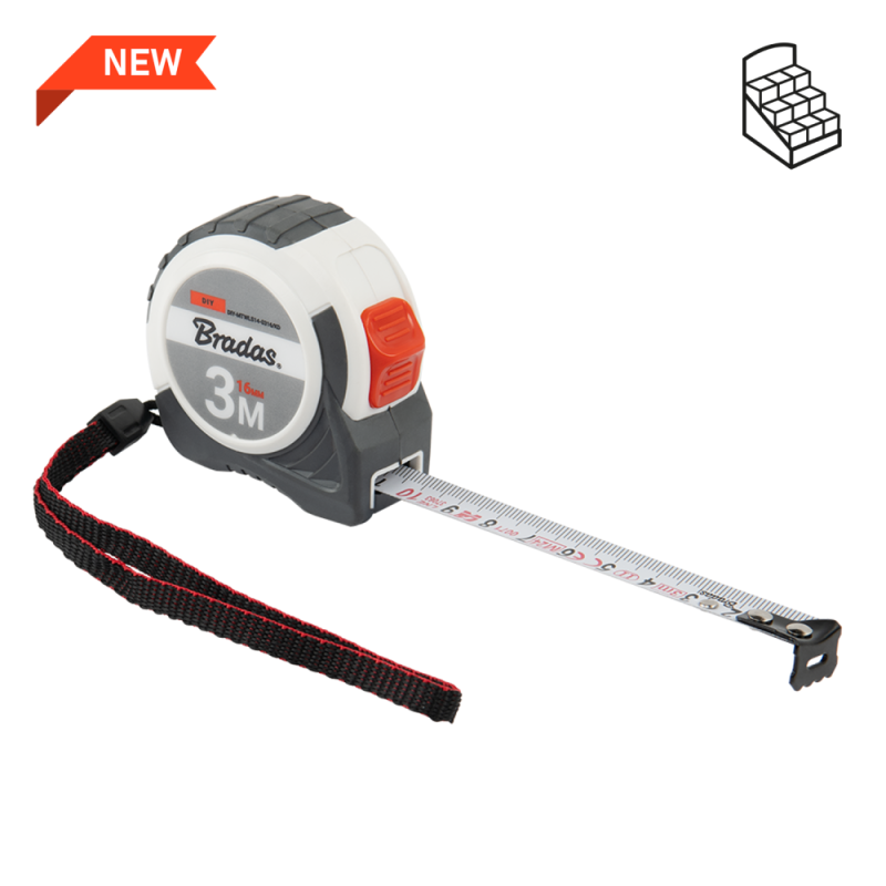 3 m / 16 mm matavimo juosta -DIY-MTWLS14-0316/KD