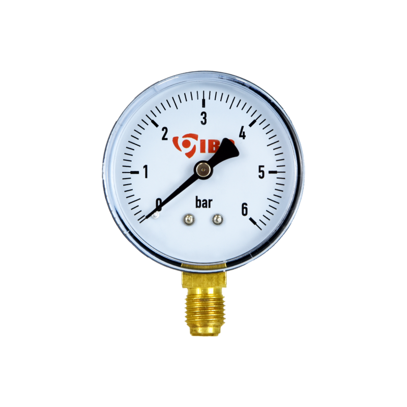 Radialinis manometras 1/4 colio, 60 mm skersmens, 0 ÷ 6 bar