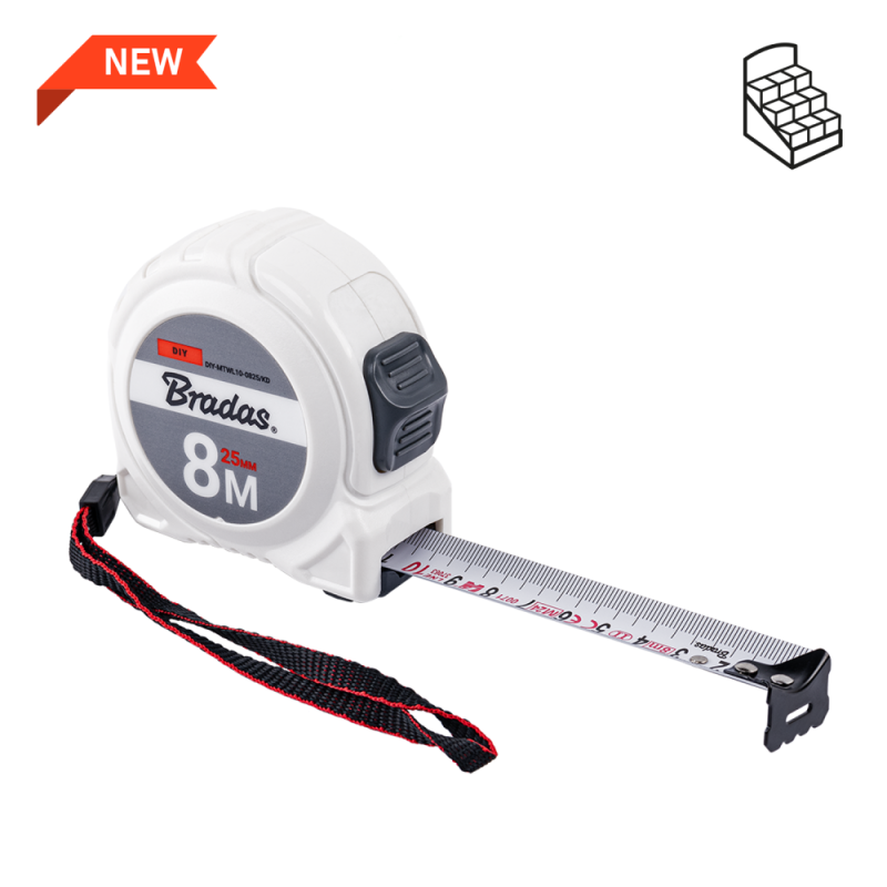 8 m / 25 mm matavimo juosta -DIY-MTWL10-0825/KD