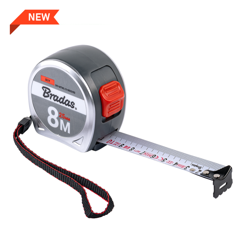 8 m / 25 mm matavimo juosta -DIY-MTWL12-0825/K
