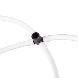 4x ilgi kampiniai antgaliai 2,2 l/val. su keturių krypčių jungtimi, 4x PE žarnos 50 cm -DSK-3242L