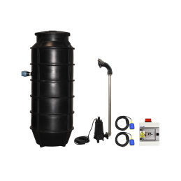 PSI/3ce4 - buitinė siurblinė su kompaktišku 1,1 kW 3 fazių siurbliu su laisvumo funkcija. Perdavimas 50 mm