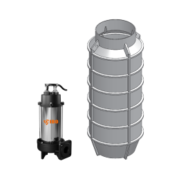PSI/K3 - buitinė siurblinė su Kraken siurbliu 1,8 kW, 3 fazių, su išvestine jungtimi