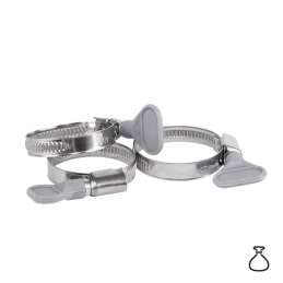 Nerūdijančio plieno sliekinis spaustukas 16-27 mm su drugeliu -BSGRIP 16-27/9L