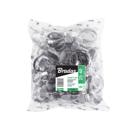 Nerūdijančio plieno sliekinis spaustukas 50-70 mm su drugeliu -BSGRIP 50-70/9L