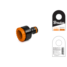 BLACK LINE 3/4" / 1/2" čiaupo jungtis su etikete -ECO-PWB2198