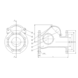Rutulinis vožtuvas DN65 PN16 su apykakle