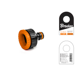 BLACK LINE 1" / 3/4" čiaupo jungtis su etikete -ECO-PWB2199