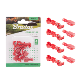 Jungtis kabeliams, kurių maksimalus skersmuo yra 2,7 mm, RAUDONA -LM-CC01B