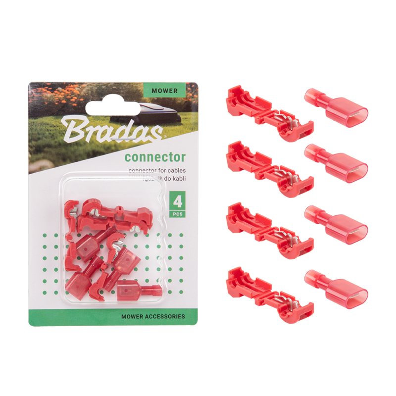 Jungtis kabeliams, kurių maksimalus skersmuo yra 2,7 mm, RAUDONA -LM-CC01B