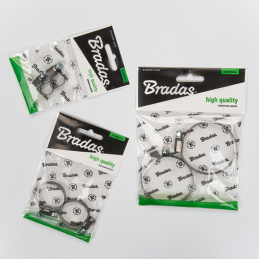 BRADAS nerūdijančio plieno sliekinis spaustukas 10-16 mm -BSW2W 10-16/9